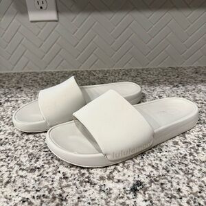 lululemon athletica Women's White Slide Sandals